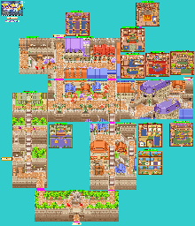 Thumbnail for a map of City for the GBA game Summon Night: Craft Sword Monogatari - Hajimari no Ishi.