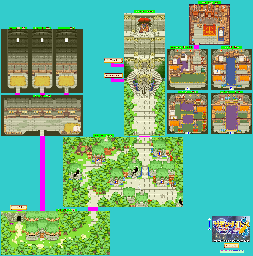Thumbnail for a map of Village for the GBA game Summon Night: Craft Sword Monogatari - Hajimari no Ishi.