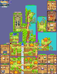 Thumbnail for a map of Cliff Village for the GBA game Summon Night: Swordcraft Story 2.