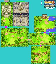 Thumbnail for a map of Entry Woods & Wind Fortress for the GBA game Summon Night: Swordcraft Story 2.