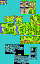 Thumbnail for a map of Forgotten Woods & Fire Fortress for the GBA game Summon Night: Swordcraft Story 2.