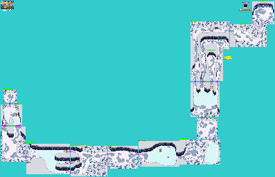 Thumbnail for a map of Glacier Gorge A1 - 14 for the GBA game Summon Night: Swordcraft Story 2.