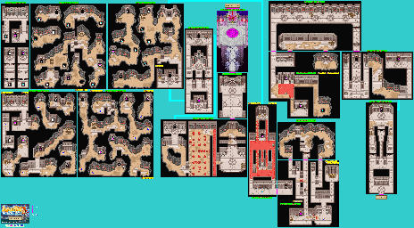 Thumbnail for a map of Goura Labyrinth B1 - 5 for the GBA game Summon Night: Swordcraft Story 2.