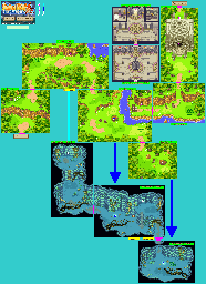 Thumbnail for a map of Lost Woods & Thunder Fortress for the GBA game Summon Night: Swordcraft Story 2.