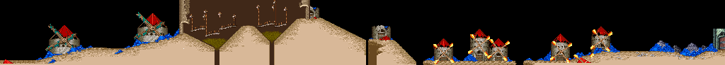 Thumbnail for a map of Arrange Mode Stage 2 for the GBA game Super Ghouls 'N Ghosts.