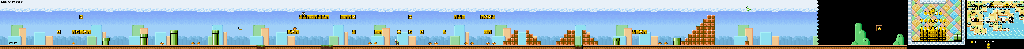 Thumbnail for a map of World e+ Classic World 1-1 for the GBA game Super Mario Advance 4: Super Mario Bros. 3.