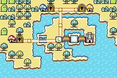 Thumbnail for a map of World e+ for the GBA game Super Mario Advance 4: Super Mario Bros. 3.