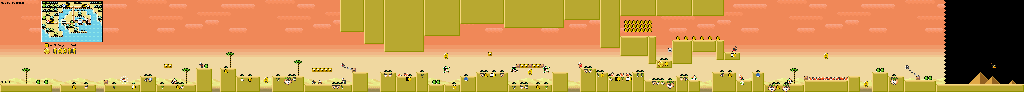 Thumbnail for a map of World e+ Level E03: Vegetable Volley for the GBA game Super Mario Advance 4: Super Mario Bros. 3.