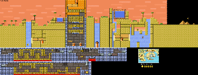 Thumbnail for a map of World e+ Level E07: The Ol' Switcheroo for the GBA game Super Mario Advance 4: Super Mario Bros. 3.