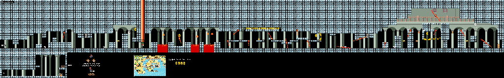 Thumbnail for a map of World e+ Level E09: Swinging Bars Of Doom for the GBA game Super Mario Advance 4: Super Mario Bros. 3.