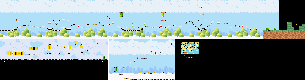 Thumbnail for a map of World e+ Level E11: A Musical Trek for the GBA game Super Mario Advance 4: Super Mario Bros. 3.