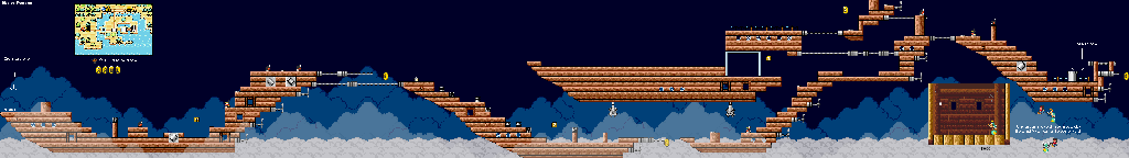Thumbnail for a map of World e+ Level E12: Armored Airship for the GBA game Super Mario Advance 4: Super Mario Bros. 3.