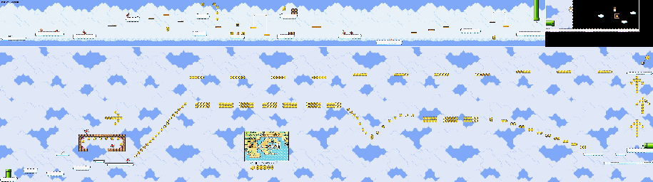 Thumbnail for a map of World e+ Level E24: Caped Escape for the GBA game Super Mario Advance 4: Super Mario Bros. 3.