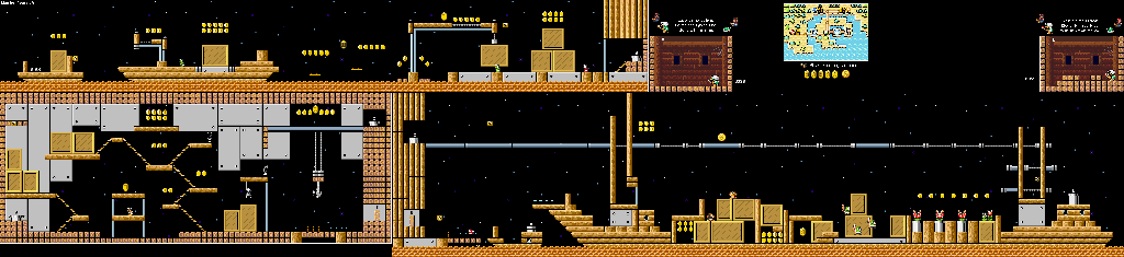 Thumbnail for a map of World e+ Level E28: Koopaling Confusion for the GBA game Super Mario Advance 4: Super Mario Bros. 3.
