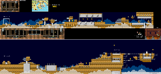 Thumbnail for a map of World e+ Level E30: Bowser's Airship 2 for the GBA game Super Mario Advance 4: Super Mario Bros. 3.