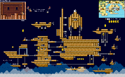 Thumbnail for a map of World e+ Level P1: Airship's Revenge for the GBA game Super Mario Advance 4: Super Mario Bros. 3.