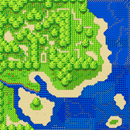 Thumbnail for a map of Tokaribe Coast for the GBA game Telefang II: Power Version & Speed Versions.