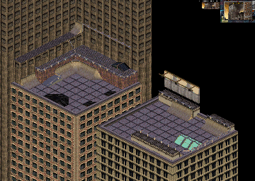Thumbnail for a map of Rooftops - Boston for the GBA game Tony Hawk's Pro Skater 2.