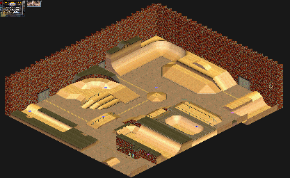 Thumbnail for a map of Skate Street - Ventura for the GBA game Tony Hawk's Pro Skater 2.