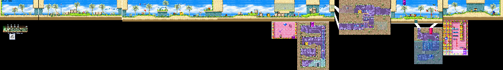 Thumbnail for a map of Emerald Passage Palm Tree Paradise for the GBA game Wario Land 4.