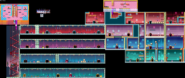 Thumbnail for a map of Sapphire Passage Hotel Horror for the GBA game Wario Land 4.