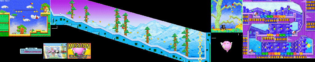 Thumbnail for a map of Tale Of The Spirit Of Cuteness Mission 1-3 for the GBA game Yoshi: Topsy-Turvy.
