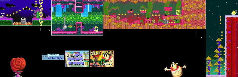 Thumbnail for a map of Tale Of The Spirit Of Fright Mission 6-2 for the GBA game Yoshi: Topsy-Turvy.