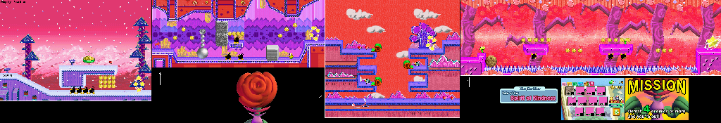 Thumbnail for a map of Tale Of The Spirit Of Kindness Mission 5-1 for the GBA game Yoshi: Topsy-Turvy.