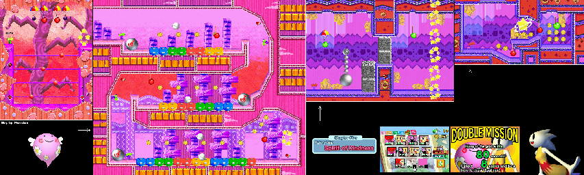 Thumbnail for a map of Tale Of The Spirit Of Kindness Mission 5-10 for the GBA game Yoshi: Topsy-Turvy.