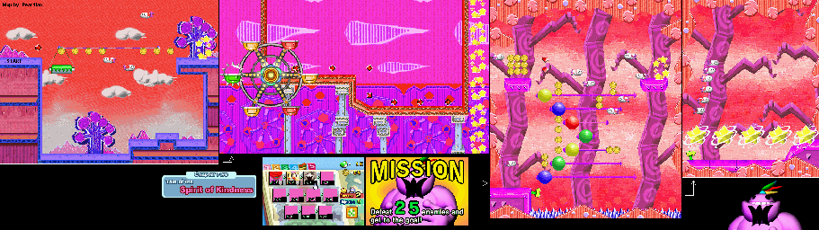 Thumbnail for a map of Tale Of The Spirit Of Kindness Mission 5-3 for the GBA game Yoshi: Topsy-Turvy.