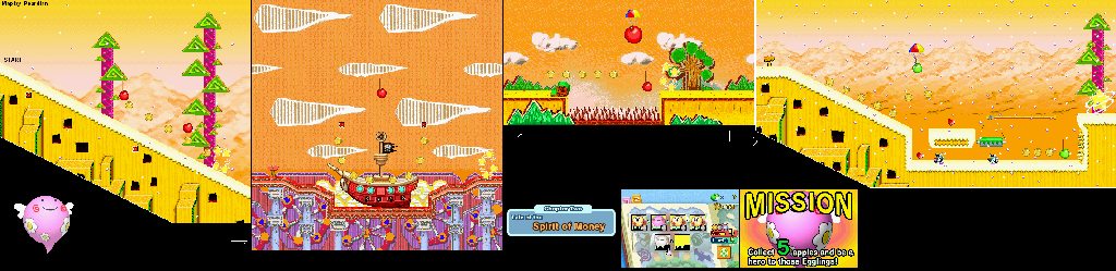 Thumbnail for a map of Tale Of The Spirit Of Money Mission 2-5 for the GBA game Yoshi: Topsy-Turvy.