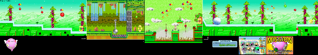 Thumbnail for a map of Tale Of The Spirit Of Power Mission 3-7 for the GBA game Yoshi: Topsy-Turvy.