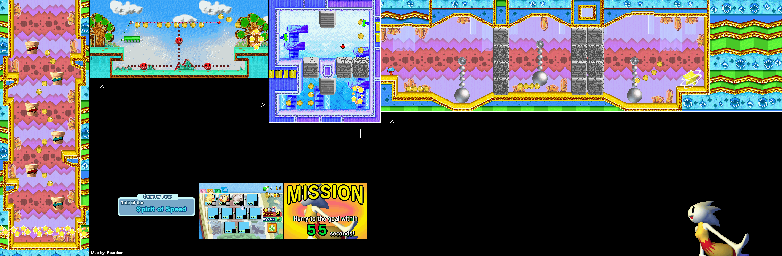 Thumbnail for a map of Tale Of The Spirit Of Speed Mission 4-3 for the GBA game Yoshi: Topsy-Turvy.