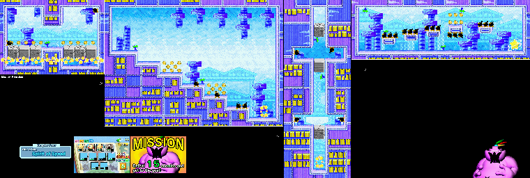 Thumbnail for a map of Tale Of The Spirit Of Speed Mission 4-4 for the GBA game Yoshi: Topsy-Turvy.
