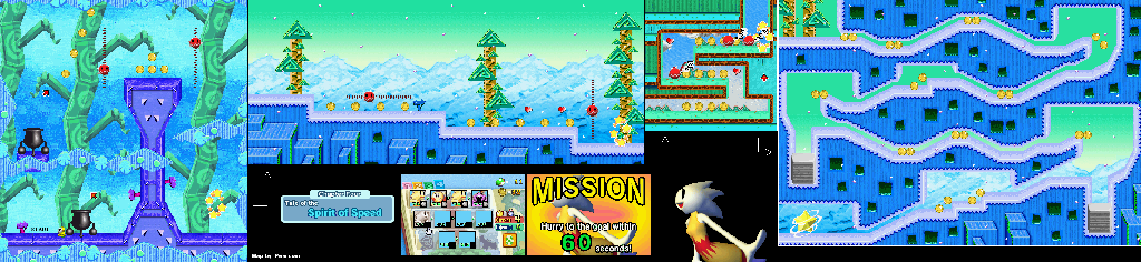 Thumbnail for a map of Tale Of The Spirit Of Speed Mission 4-5 for the GBA game Yoshi: Topsy-Turvy.