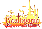 Title screen for the GBA game Castlevania: Aria Of Sorrow.