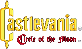 Title screen for the GBA game Castlevania: Circle Of The Moon.