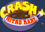 Title screen for the GBA game Crash Nitro Kart.