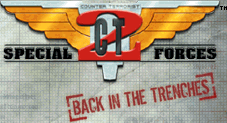 Title screen for the GBA game CT Special Forces 2: Back In The Trenches.