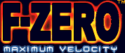 Title screen for the GBA game F-Zero: Maximum Velocity.
