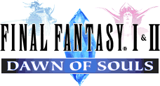 Title screen for the GBA game Final Fantasy I & II: Dawn Of Souls.
