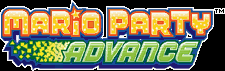 Title screen for the GBA game Mario Party Advance.