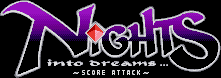 Title screen for the GBA game Nights Into Dreams...: Score Attack.