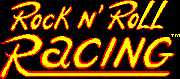 Title screen for the GBA game Rock N' Roll Racing.