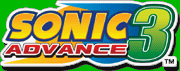 Title screen for the GBA game Sonic Advance 3.