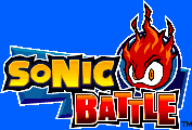 Title screen for the GBA game Sonic Battle.