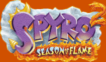 Title screen for the GBA game Spyro 2: Season Of Flame.
