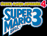 Title screen for the GBA game Super Mario Advance 4: Super Mario Bros. 3.
