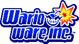 Title screen for the GBA game Wario Ware, inc..