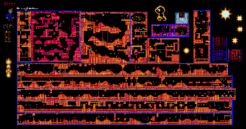 Thumbnail for a map of The Furnace for the Genesis game The Addams Family.